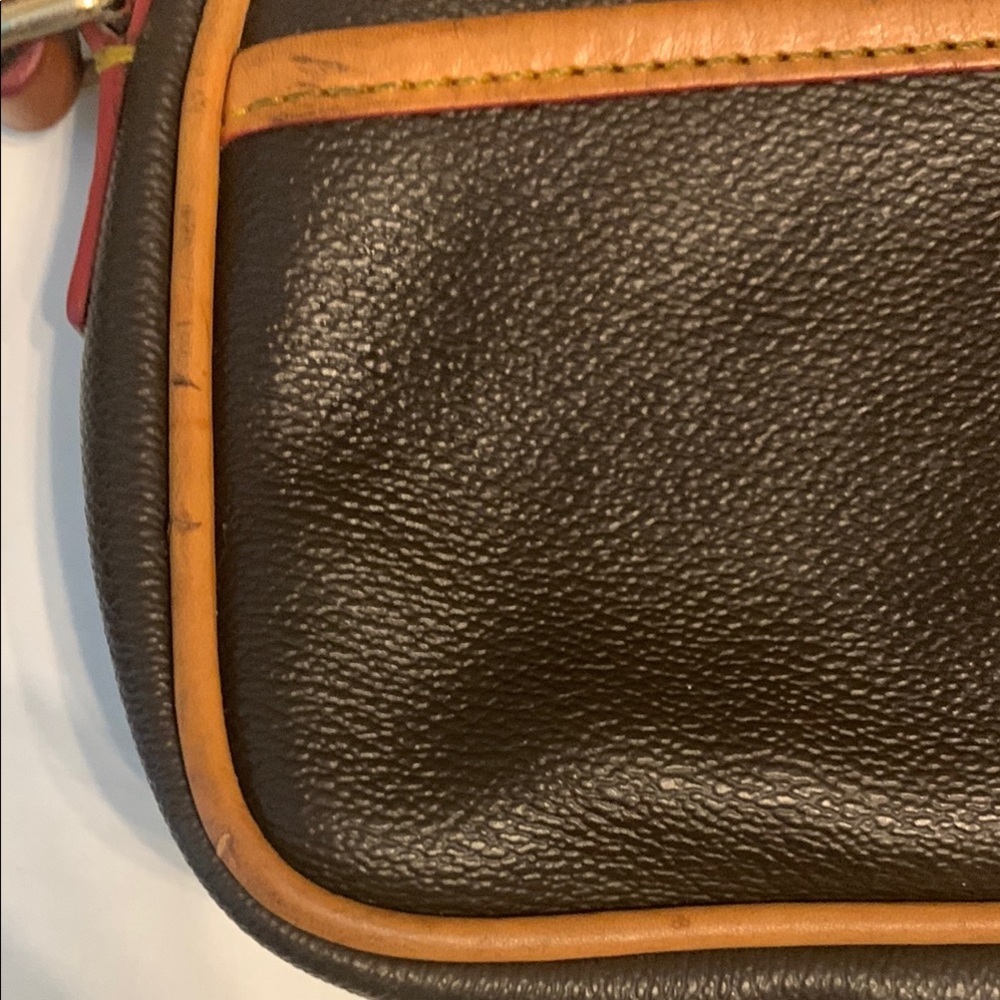 Dooney & Bourke Brownand Tan Leather Shoulder Bag - Picture 6 of 13